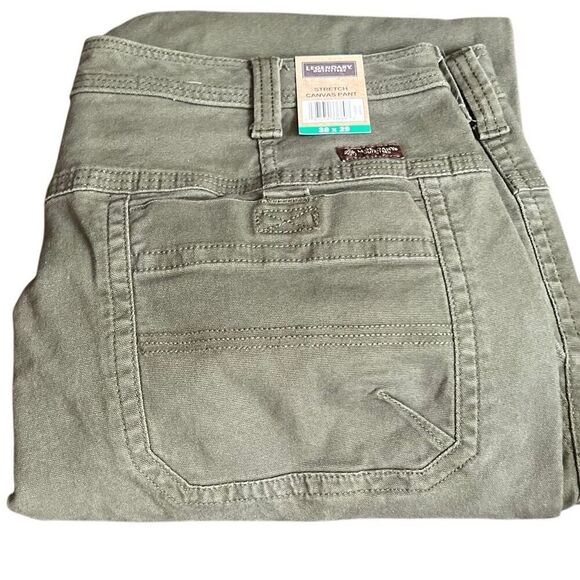 LEGENDARY OUTFITTERS Pants Men's Canvas 38X29 Green Straight Leg Stretch NWT New - Picture 7 of 14